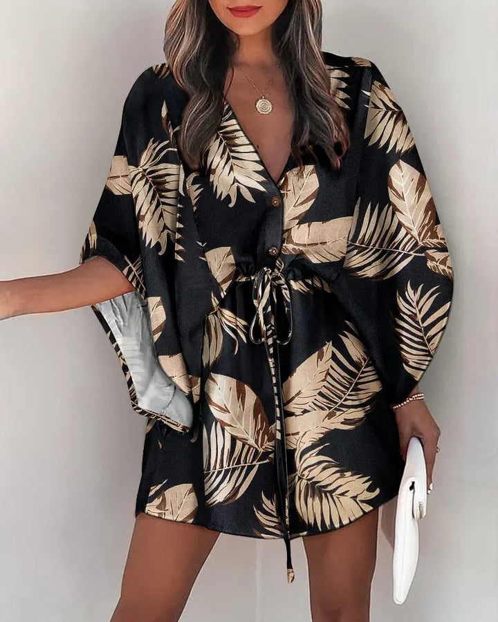 Kimono Inspired Mini Dress