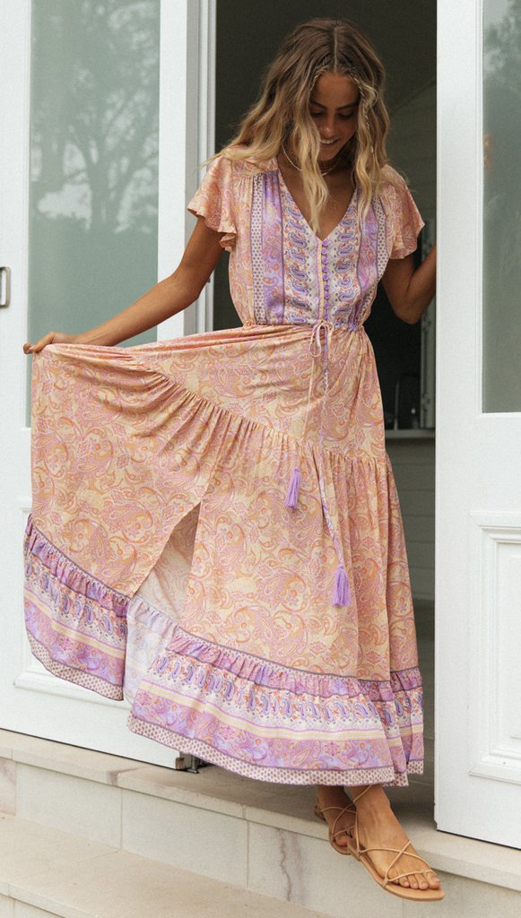 Boho Print Maxi Dress