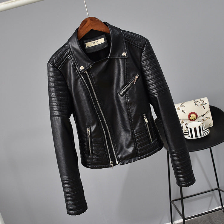 Quilted Vegan Leather Biker Jacket