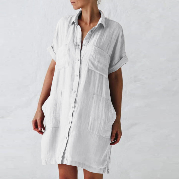 Comfy Shirt Dress with Pockets