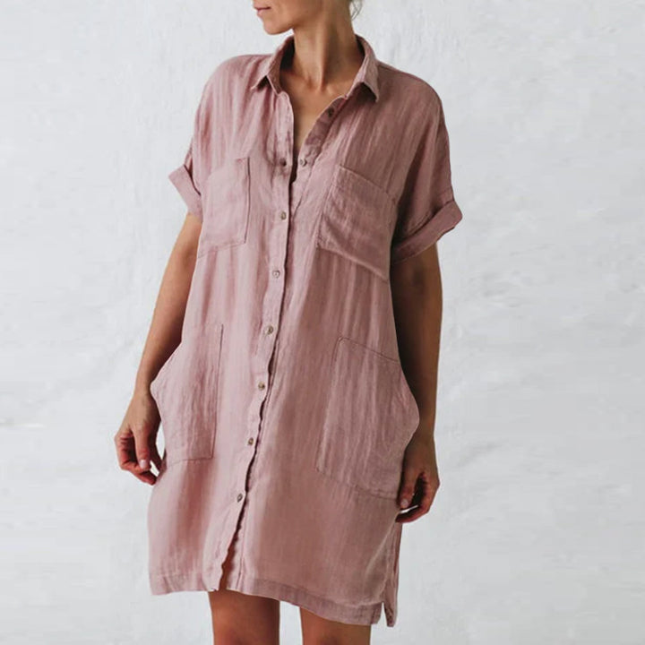 Comfy Shirt Dress with Pockets