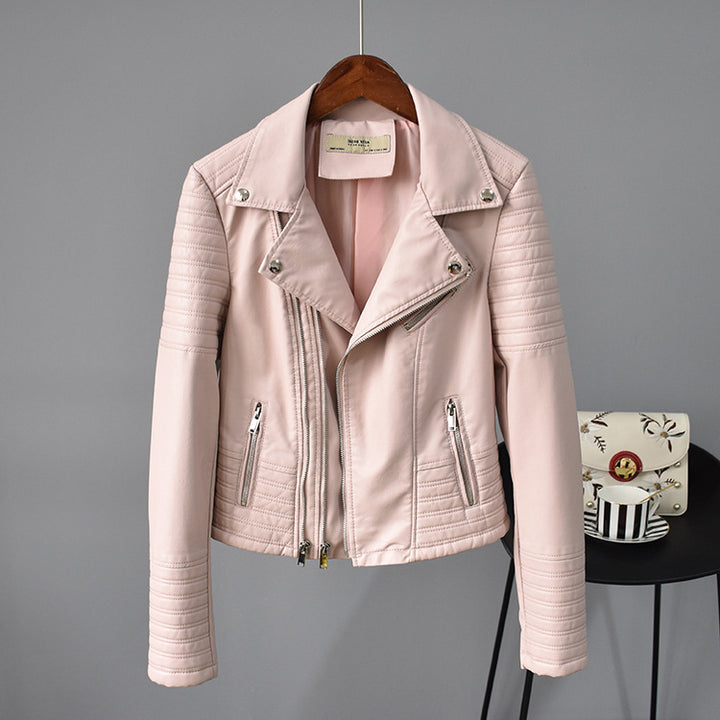 Quilted Vegan Leather Biker Jacket