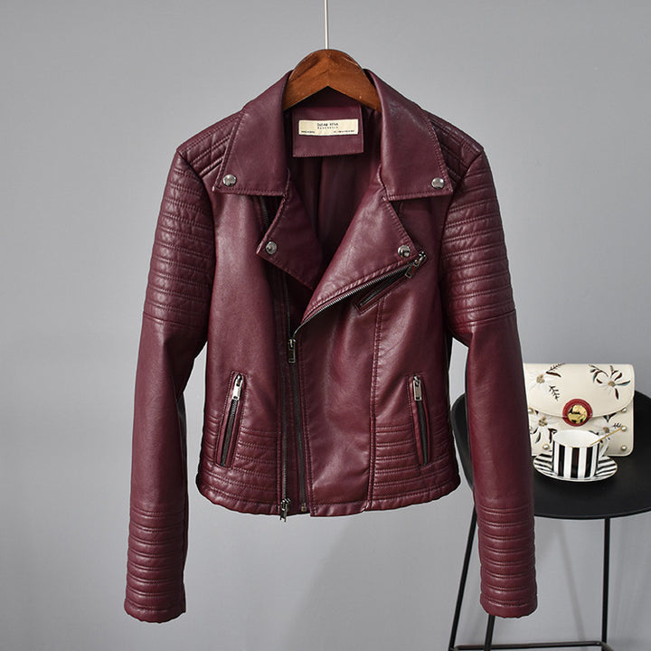 Quilted Vegan Leather Biker Jacket