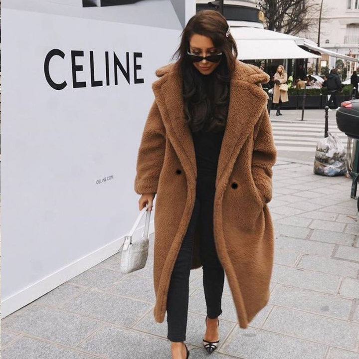 Oversized Vegan Shearling Coat