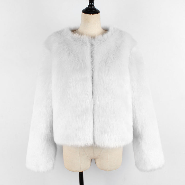 Cropped Vegan Fur Coat