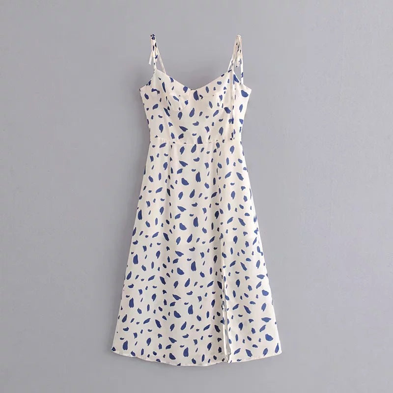 Sexy Spotted Cami Midi Dress