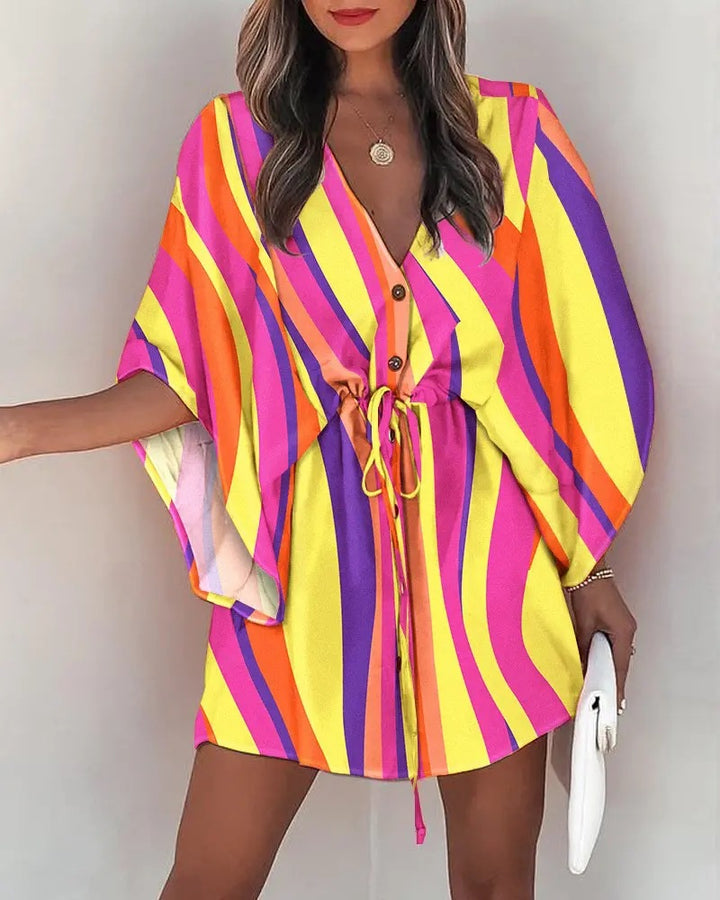 Kimono Inspired Mini Dress