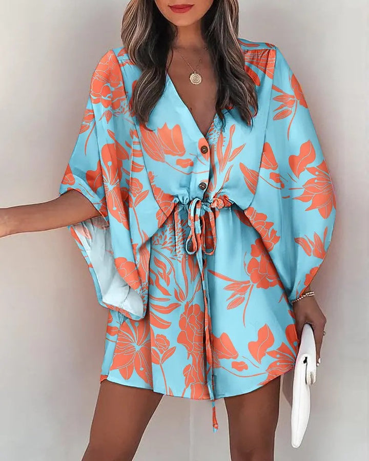 Kimono Inspired Mini Dress