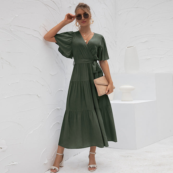 Summery V-Neck Maxi Dress