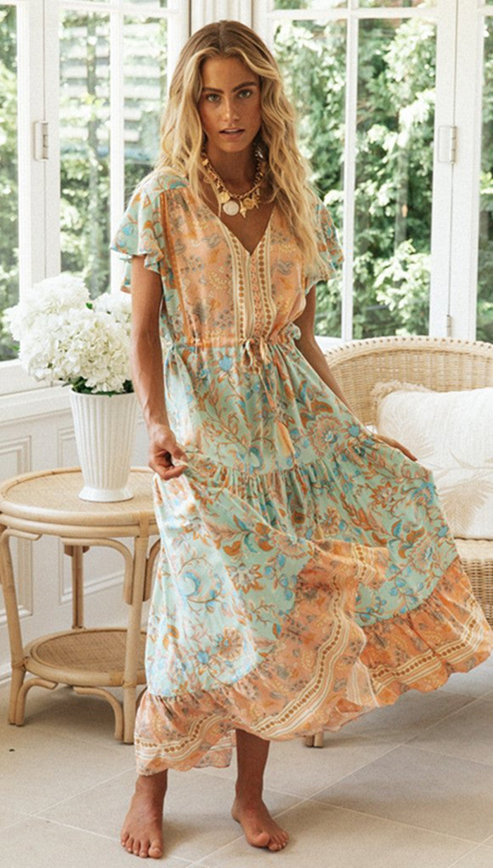 Boho Print Maxi Dress