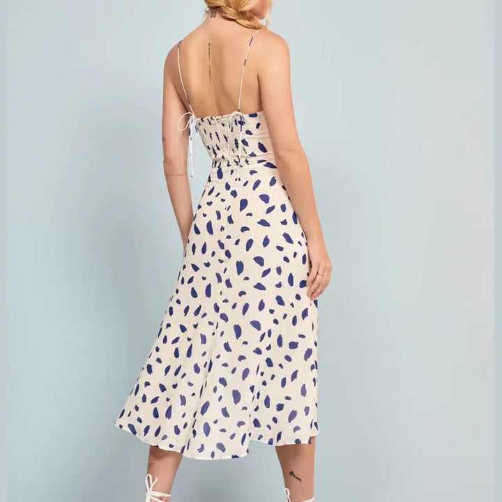 Sexy Spotted Cami Midi Dress