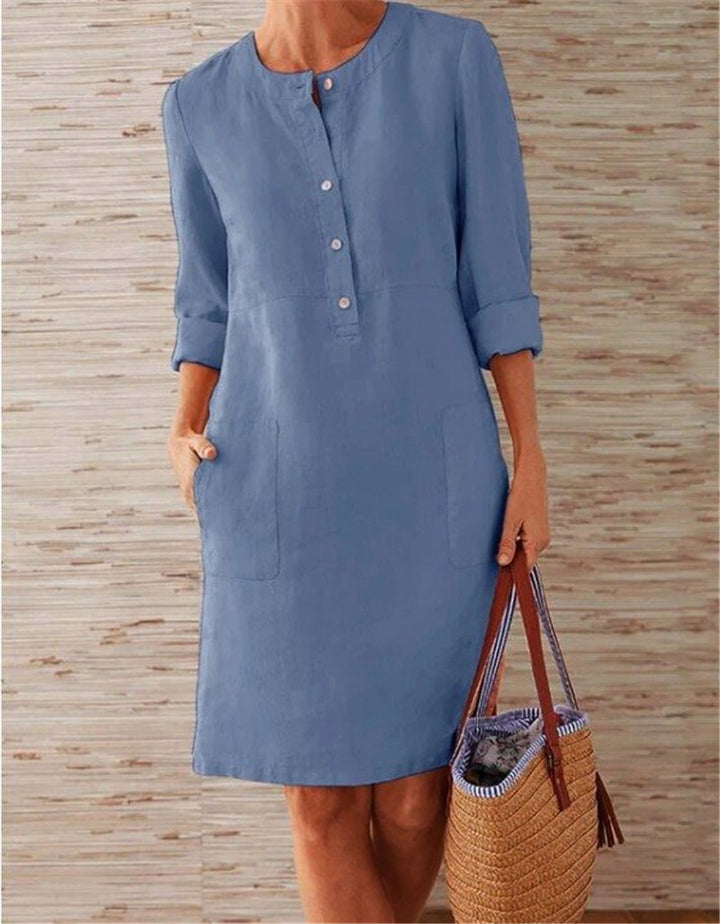 Solid Color Tunic Dress