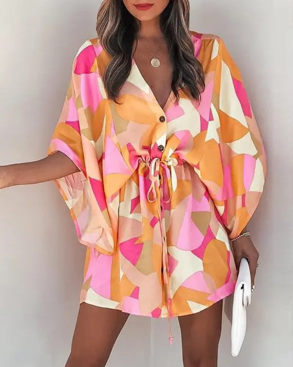 Kimono Inspired Mini Dress