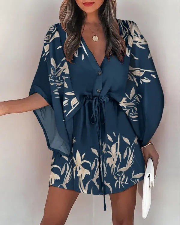 Kimono Inspired Mini Dress