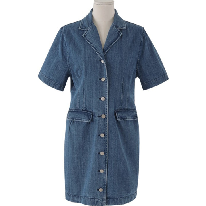 Retro Denim Blazer Dress