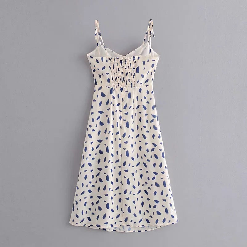 Sexy Spotted Cami Midi Dress