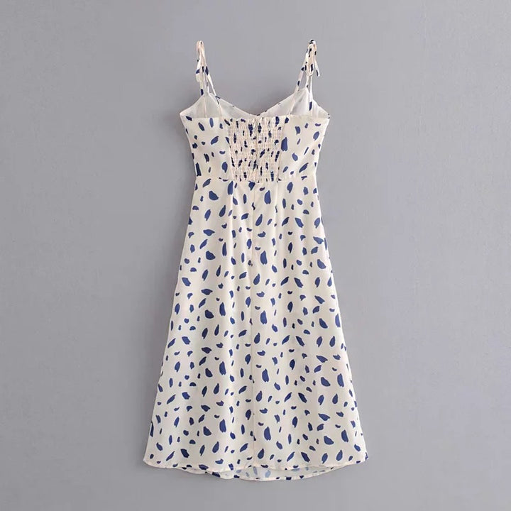 Sexy Spotted Cami Midi Dress