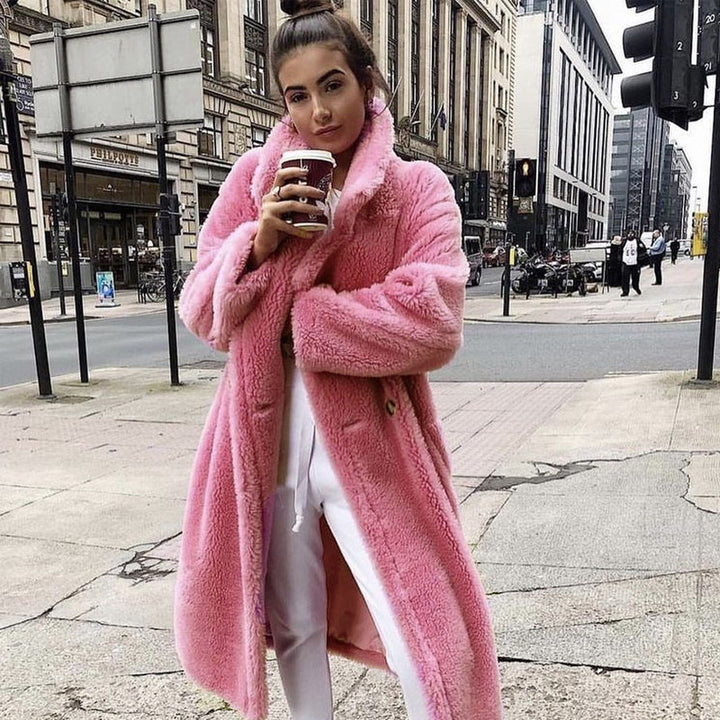 Oversized Vegan Shearling Coat