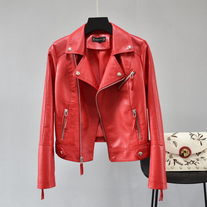 Rivet Vegan Leather Biker Jacket