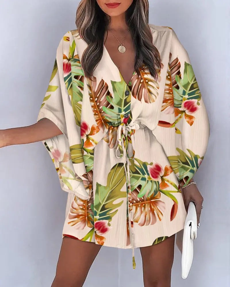 Kimono Inspired Mini Dress