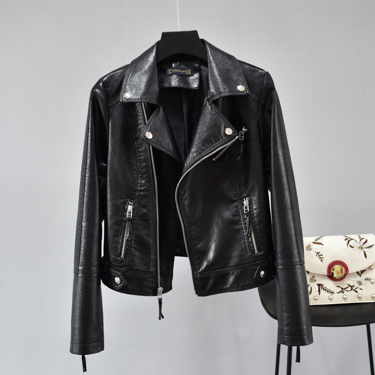 Rivet Vegan Leather Biker Jacket