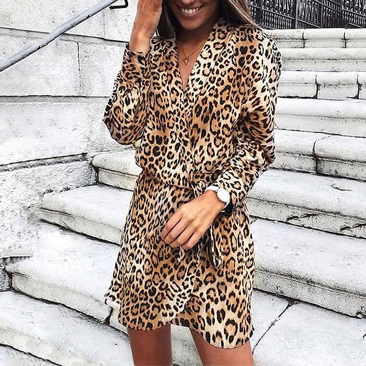 Leopard Printed Mini Dress