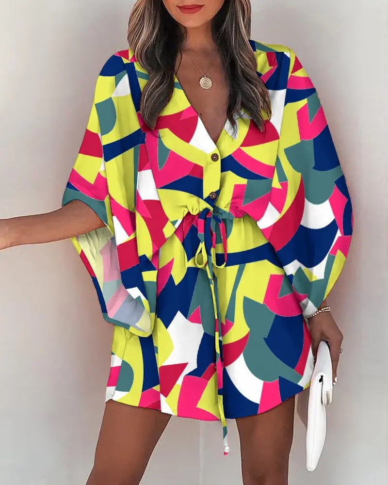 Kimono Inspired Mini Dress