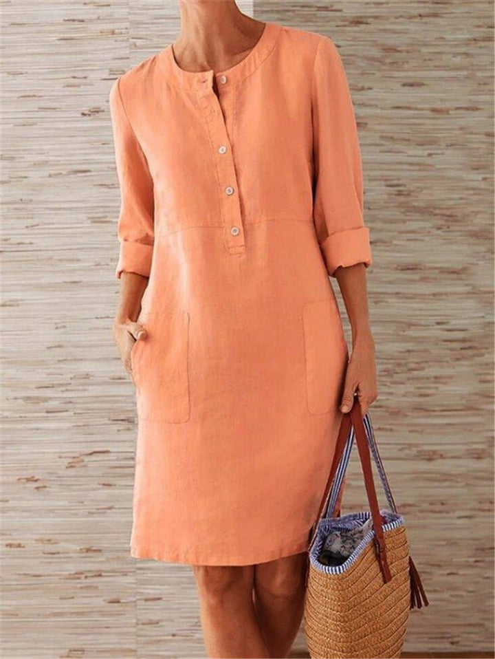 Solid Color Tunic Dress