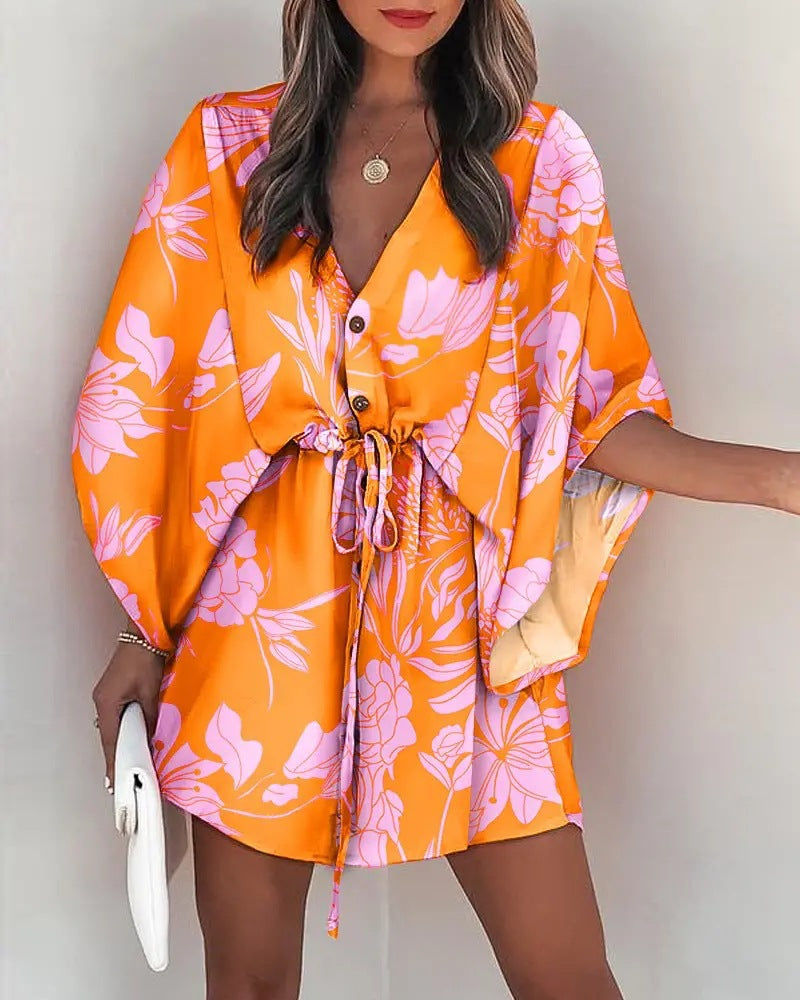 Kimono Inspired Mini Dress