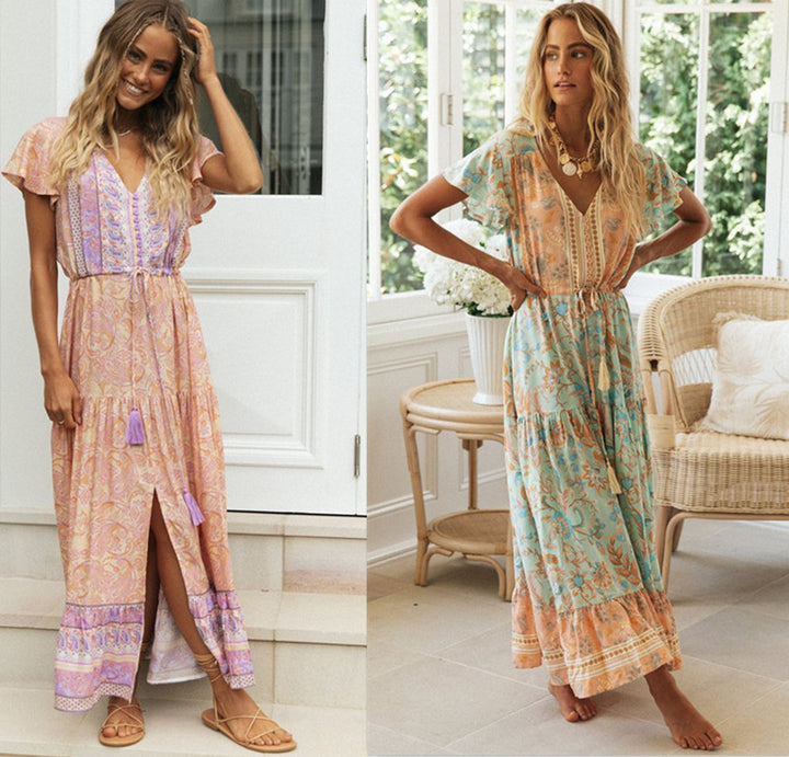 Boho Print Maxi Dress