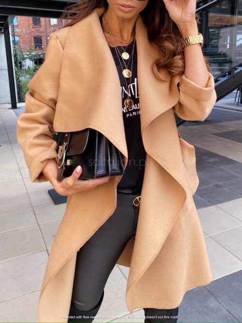 Drape Front Coat