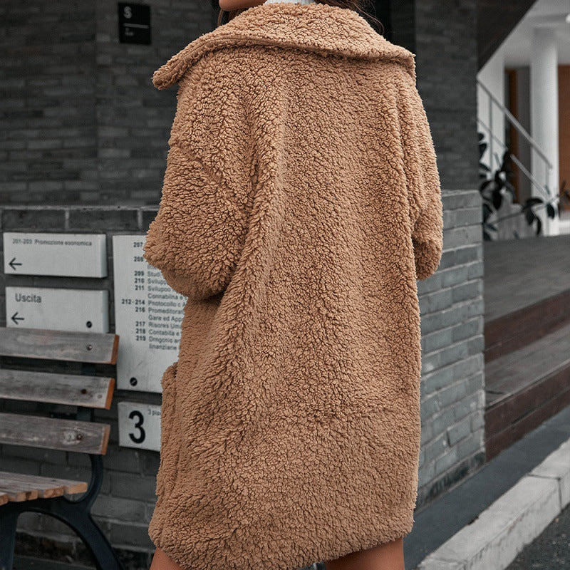 Fleece Lapel Coat