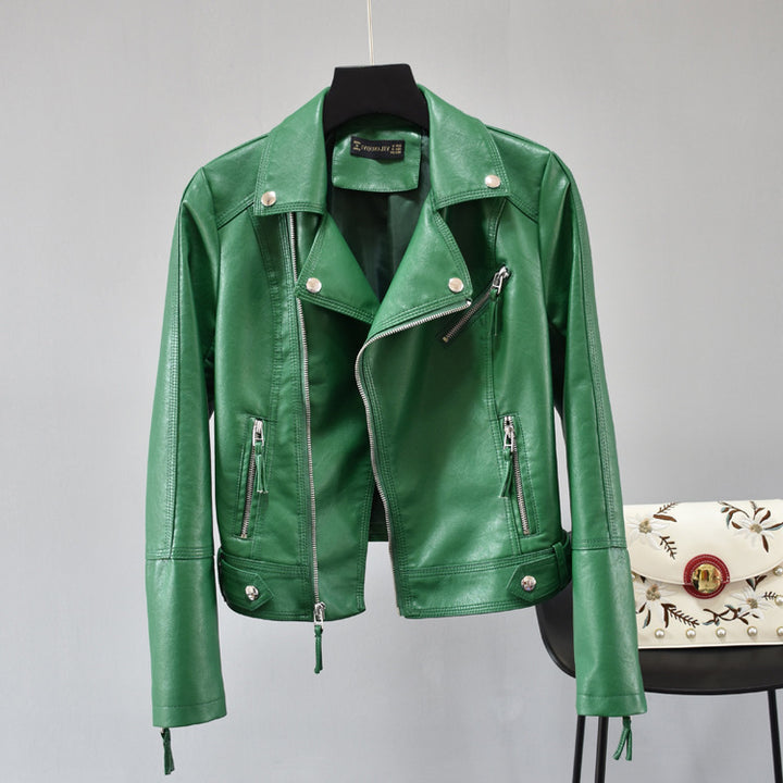 Rivet Vegan Leather Biker Jacket