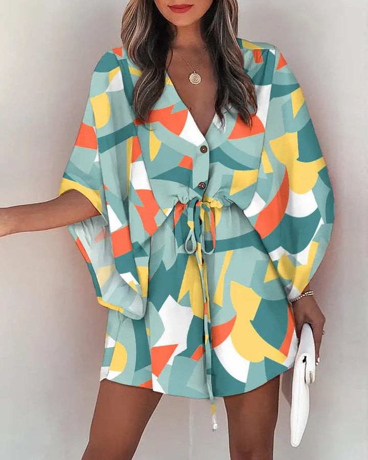 Kimono Inspired Mini Dress